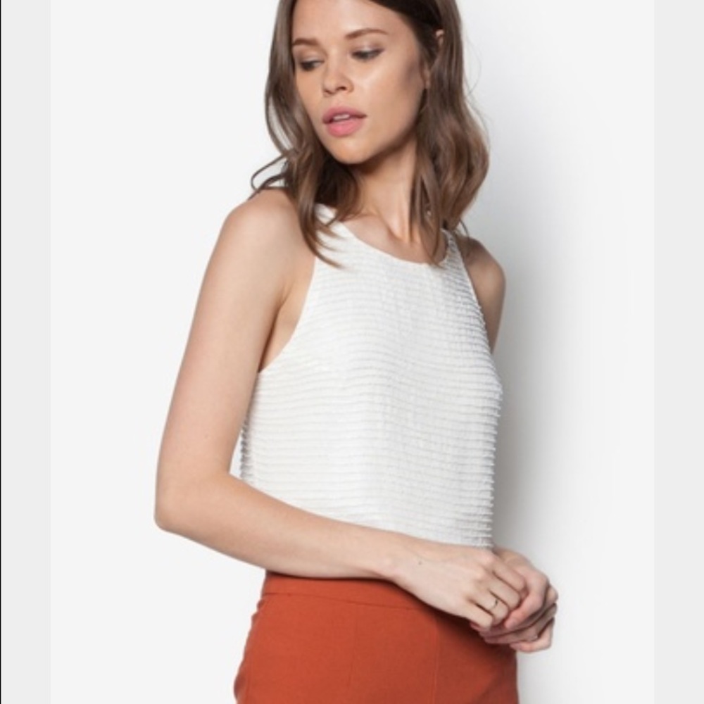 Topshop Embellished Cut-out Cami